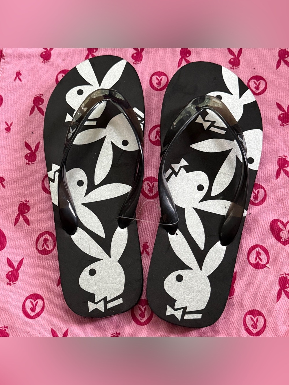 Playboy Y2K flip flops NWOT